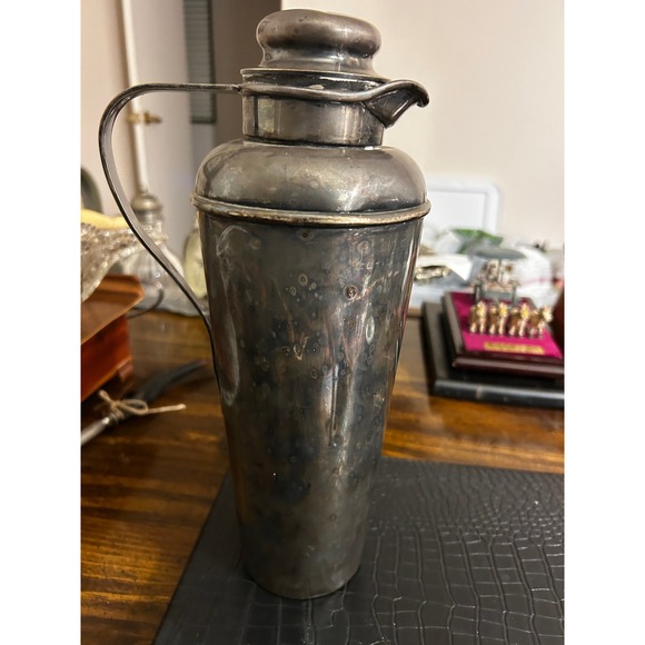 Vintage Gorham Silver Plated Cocktail Shaker Monogrammed RDE Barware Kitchenware - Picture 4 of 6
